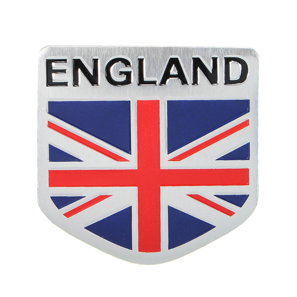 Aluminum England UK Flag Shield Emblem Badge Car Sticker Decal Decor Universal For Truck Auto - Auto GoShop