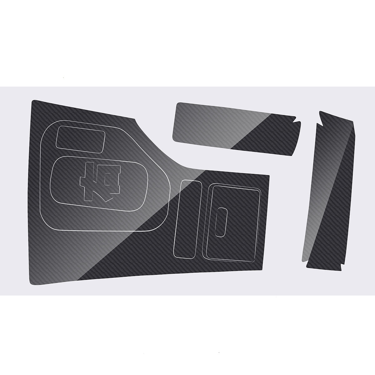 Dark Slate Gray RHD Carbon Fiber Interior Sticker Vinyl For BMW 5 Series E39 1998-2004
