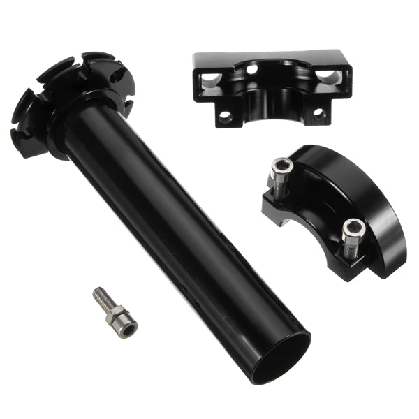 Black 1Pc Multicolor Twist Throttle CNC Aluminum For Motorcycle Moped Scooter Bike