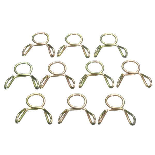 10pcs 8mm Fuel Line Hose Tubing Spring Clips Clamps For Motorcycle ATV Scooter - Auto GoShop