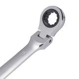 Gray 6/7/8/9/10/11/12/13mm Dual-purpose Ratchet Wrench Shaking Head Gear 180° Spanner Repair Tools