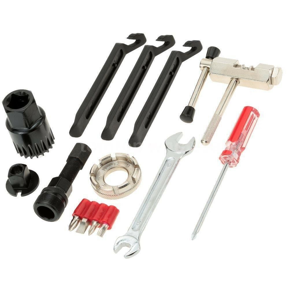 44PCS Complete Bike Bicycle Repair Tools Tool Kit Set Home Mechanic Cycling - Auto GoShop