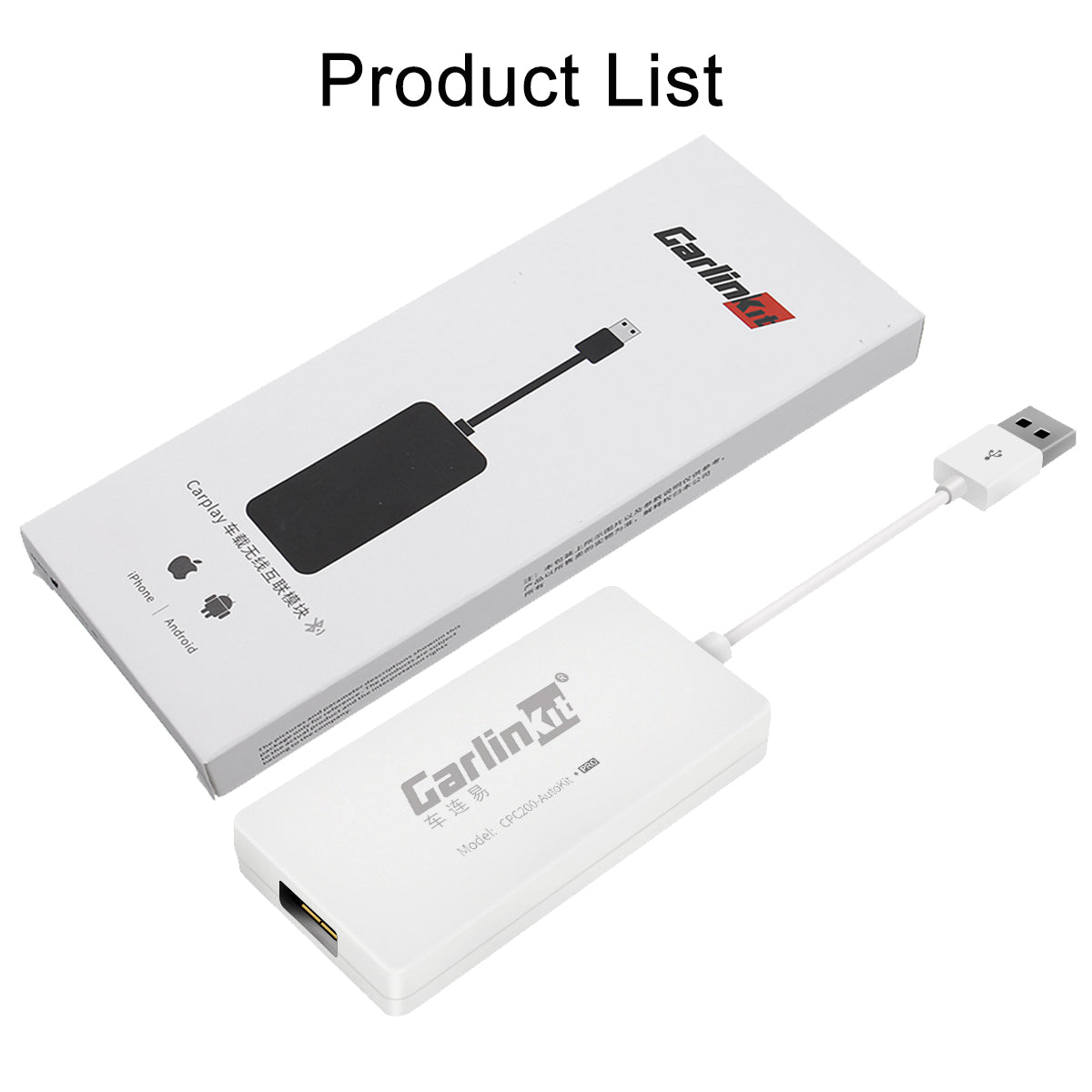 Lavender Wireless bluetooth Display Dongle White for IPhone Carplay Mode and Android Carplay Mode