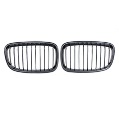 Ghost White Pair Carbon Fiber ABS Front Kidney Grille For BMW F20 F21 2011-2014