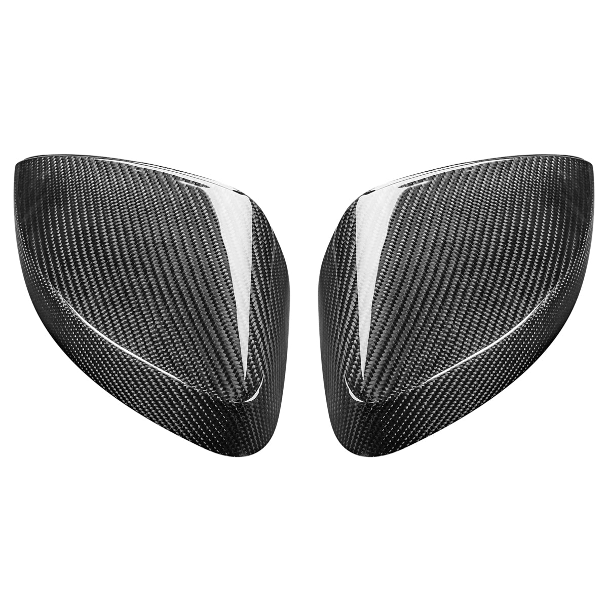 Dark Slate Gray Real Carbon Fiber Side Car Mirror Replacement Caps Cover for AUDI A3 S3 RS3