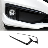 Glossy Black Style Front Fog Light Eyebrow Cover Trim For Honda Civic 2019-Up - Auto GoShop