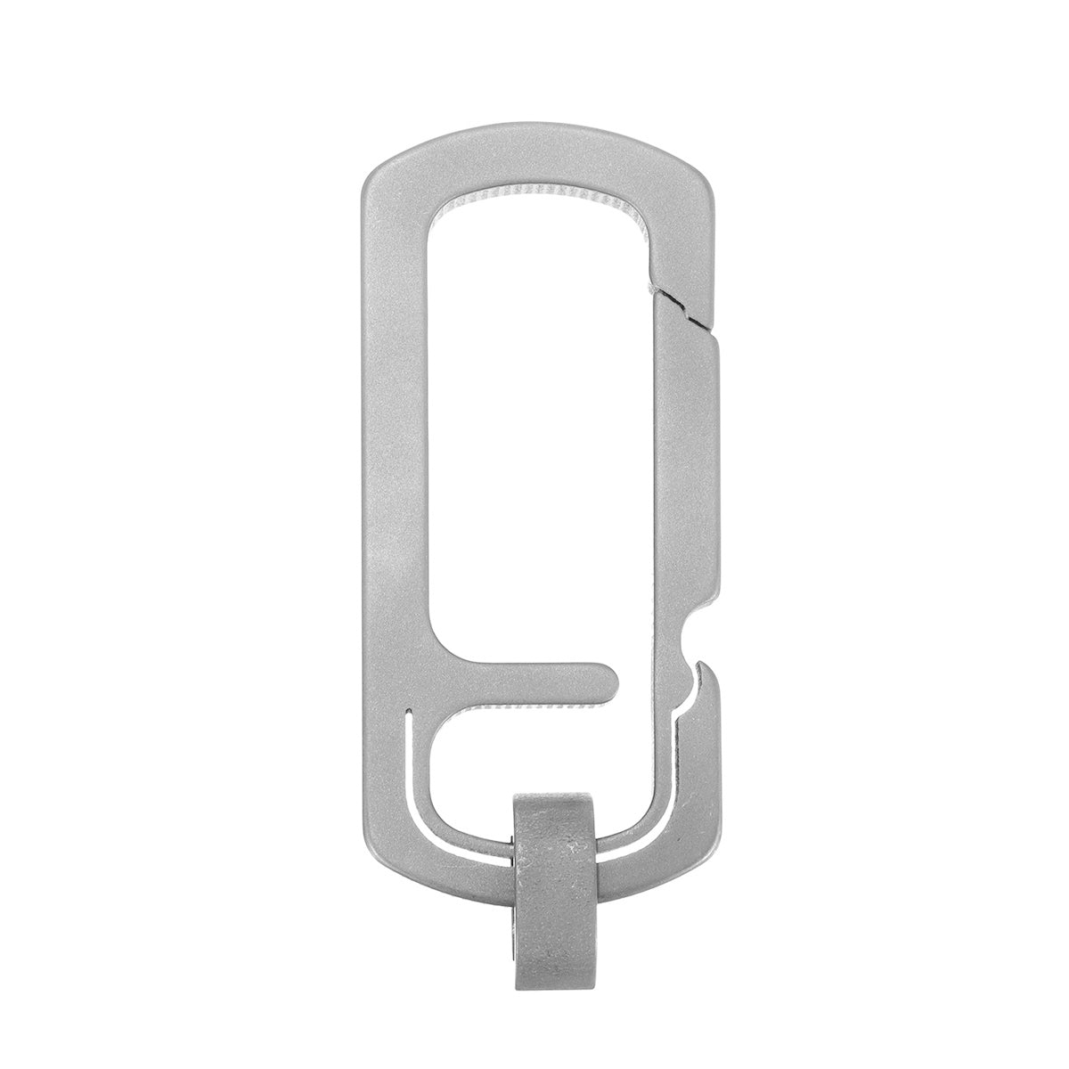 Gray Titanium Keychain Corkscrew Carabiner Multifunction Key Ring Waist Hanging Backpack Spot