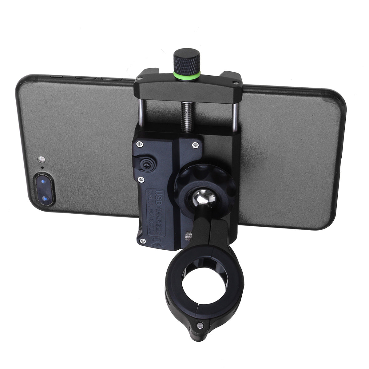 Black INSMA 2.5A Aluminum USB Charger Handlebar Phone Holder Mount For Motorcycle Electric Mountain Bike
