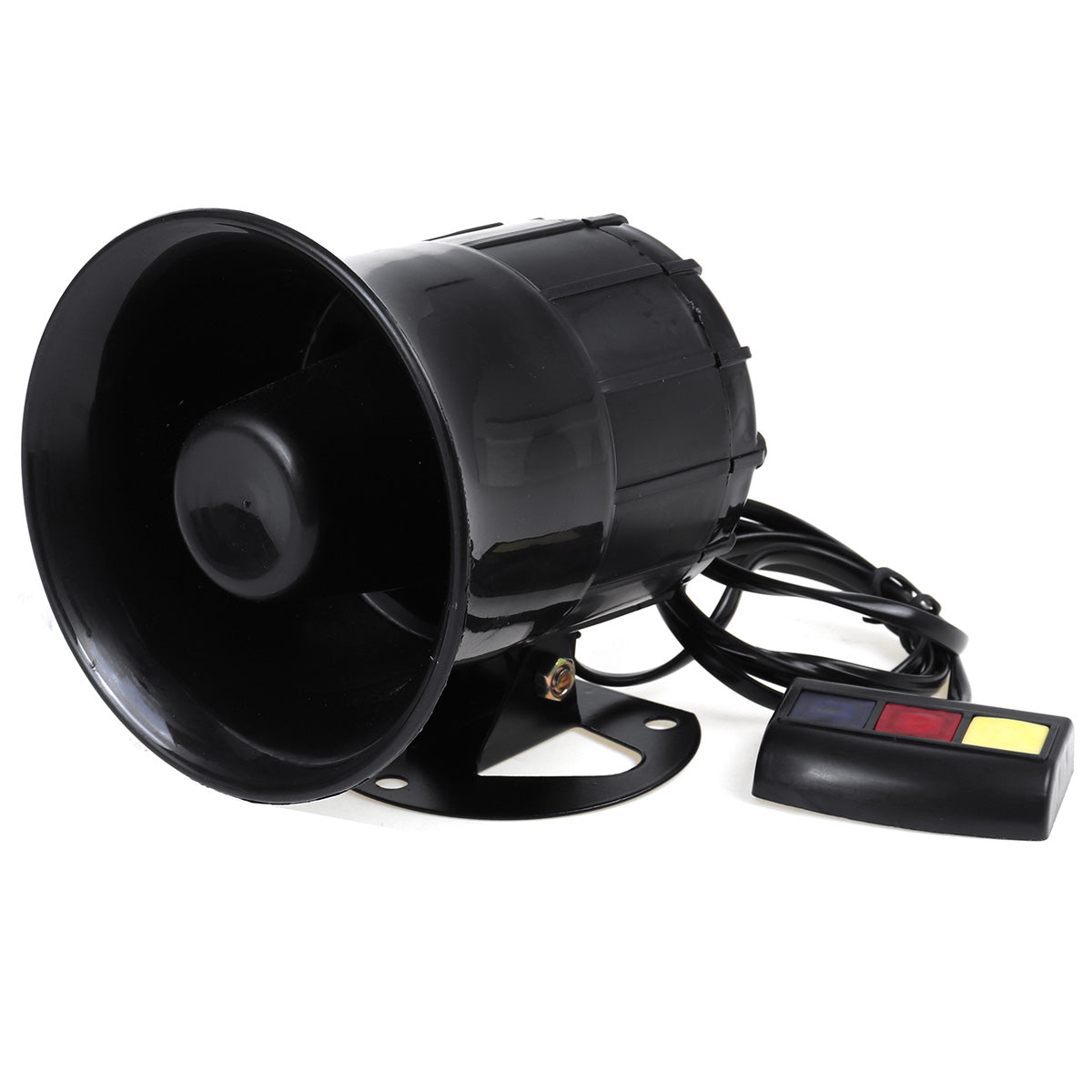 100W 12V 3 Tone Sound Loud Car Motorcycle Warning Alarm Police Fire Siren Horn - Auto GoShop
