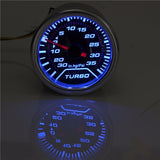 52mm Universal Blue LED Pointer Turbo Boost Gauge Meter PSI Smoke Tint Len - Auto GoShop