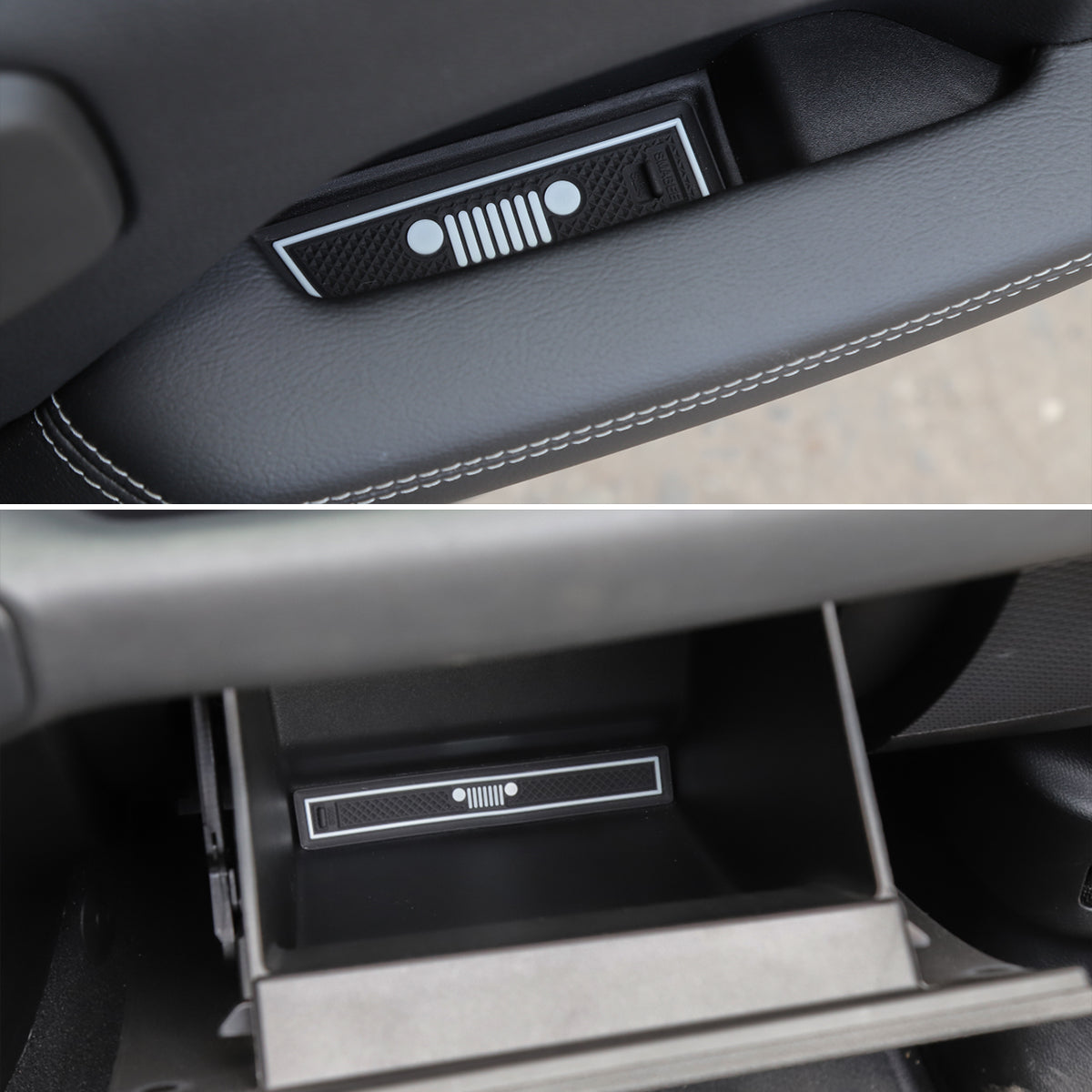 19 Pcs Rubber Car Interior Door Non-slip Cup Slot Pad Dustproof Mat for Jeep for Wrangler JL 2018 - Auto GoShop