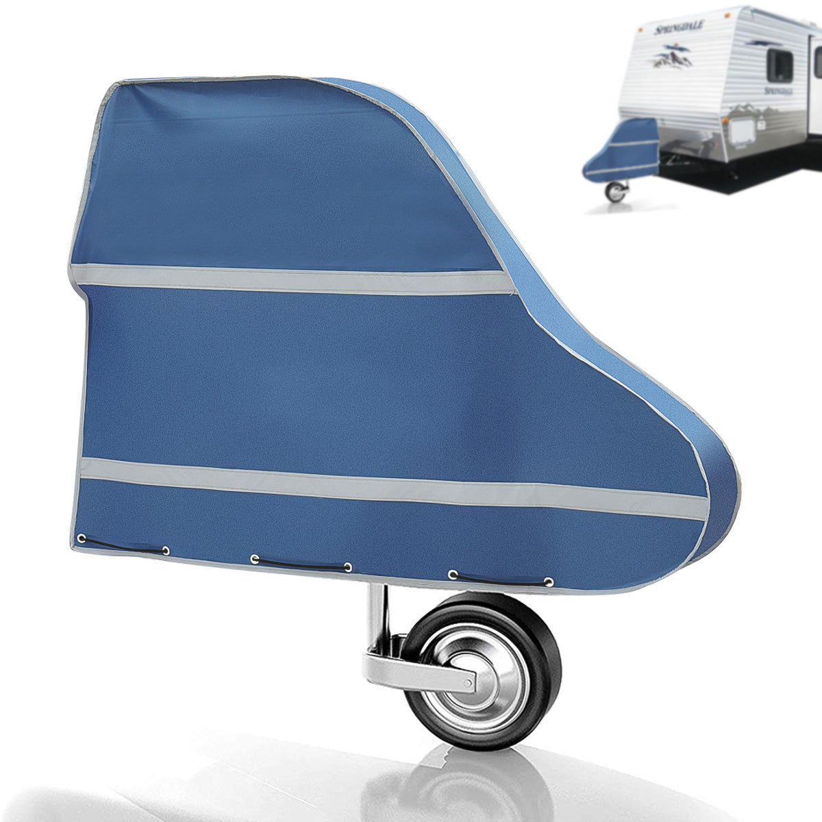 Dark Slate Blue Caravan Trailer Towing Hitch Tow Coupling Lock Cover Waterproof Oxford Fabric