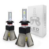 Black Roadsun™ 2pcs 12V/24V T8 LED Bulb H1/H4/H7/H11/9005/9006 White Headlights 60W 6000Lm COB Headlamp Auto Fog Light Lamp Bulb
