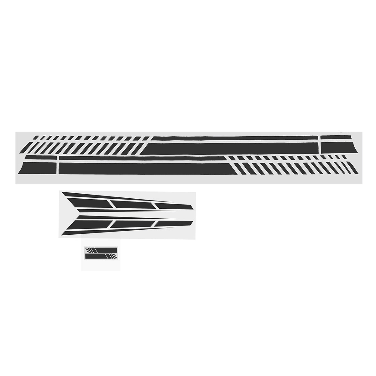 Dark Slate Gray 6PCS/Set Long Stripe Graphics Car Racing Side Body Hood Mirror PVC Decal Sticker