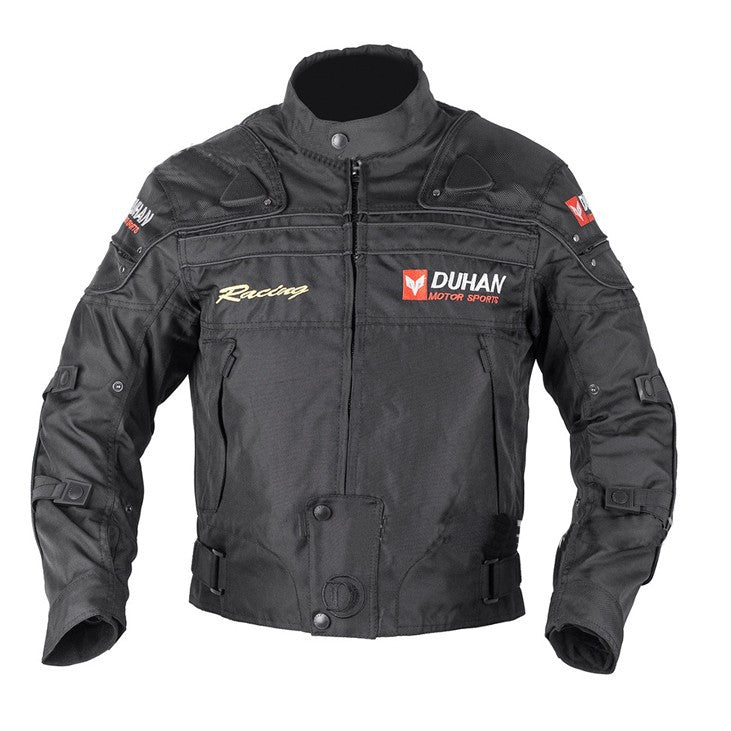 Dark Slate Gray DUHAN Motocross Motorcycle Racing Windproof Jacket with Protector Gears D-020 (Black M)
