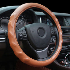 Massage Texture Leather Steel Ring Wheel Cover for 15 Inches Wheel Size Car - Auto GoShop