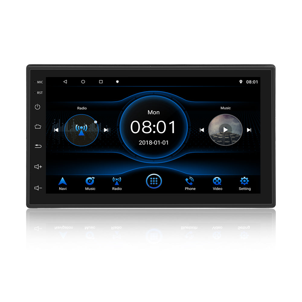T3L For Android 8.1 7 Inch Quad Core Car Stereo Radio 1G+16G Double DIN Player GPS Navigation bluetooth RDS - Auto GoShop