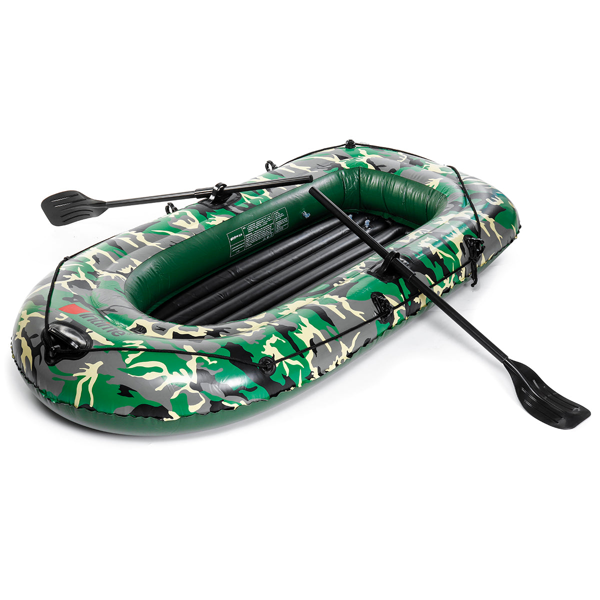 Dim Gray Two Person Inflatable Fishing Boat Thickened Rubber Kayak Boat With Inflatable Pump Outdoor