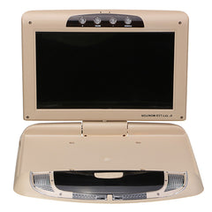Tan 9 Inch Car Roof Mount Overhead Flip Down Monitor DVD CD Player Transmitter Games