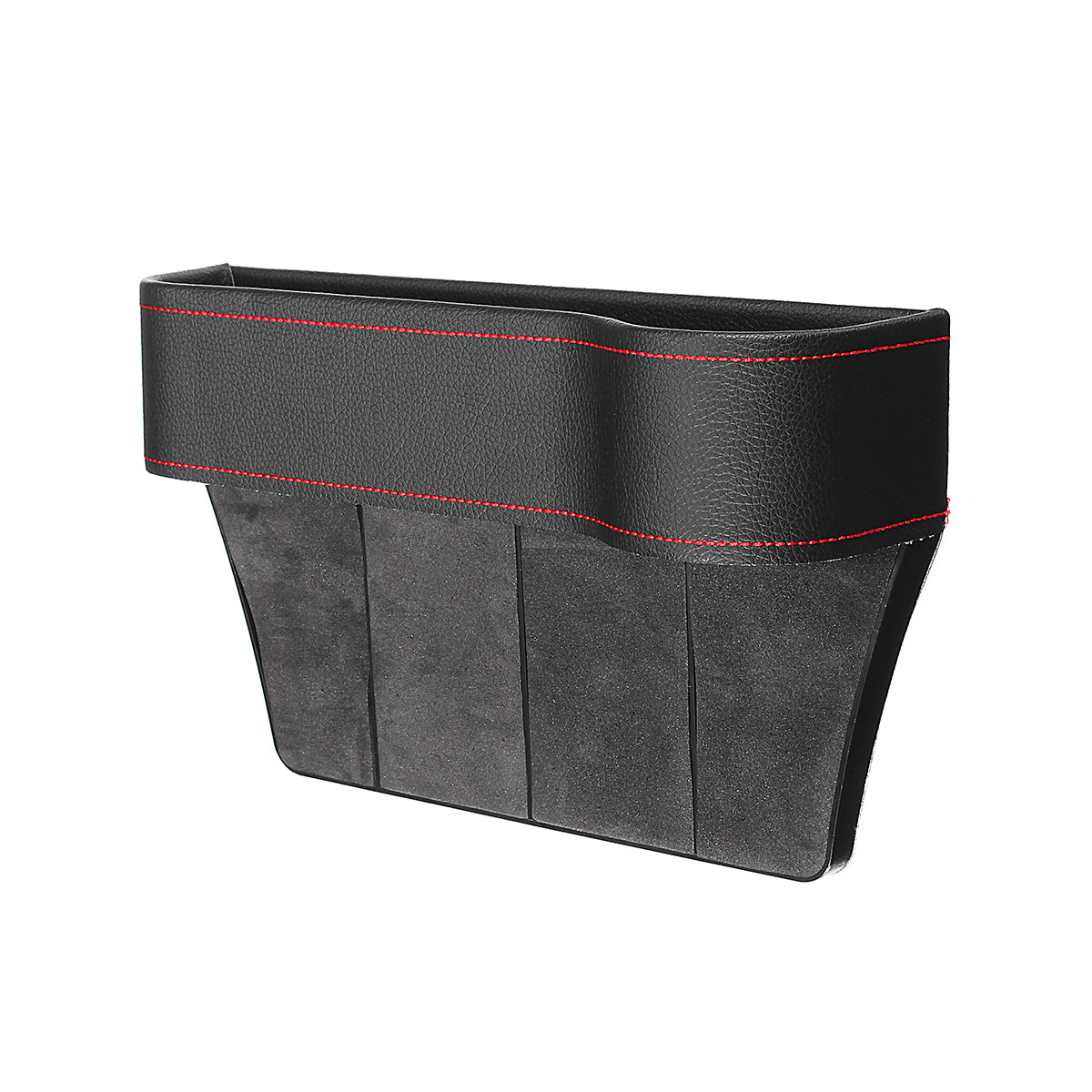 PU Leather Right Side Car Seat Crevice Gap Storage Box Pocket Organizer Phone Holder - Auto GoShop