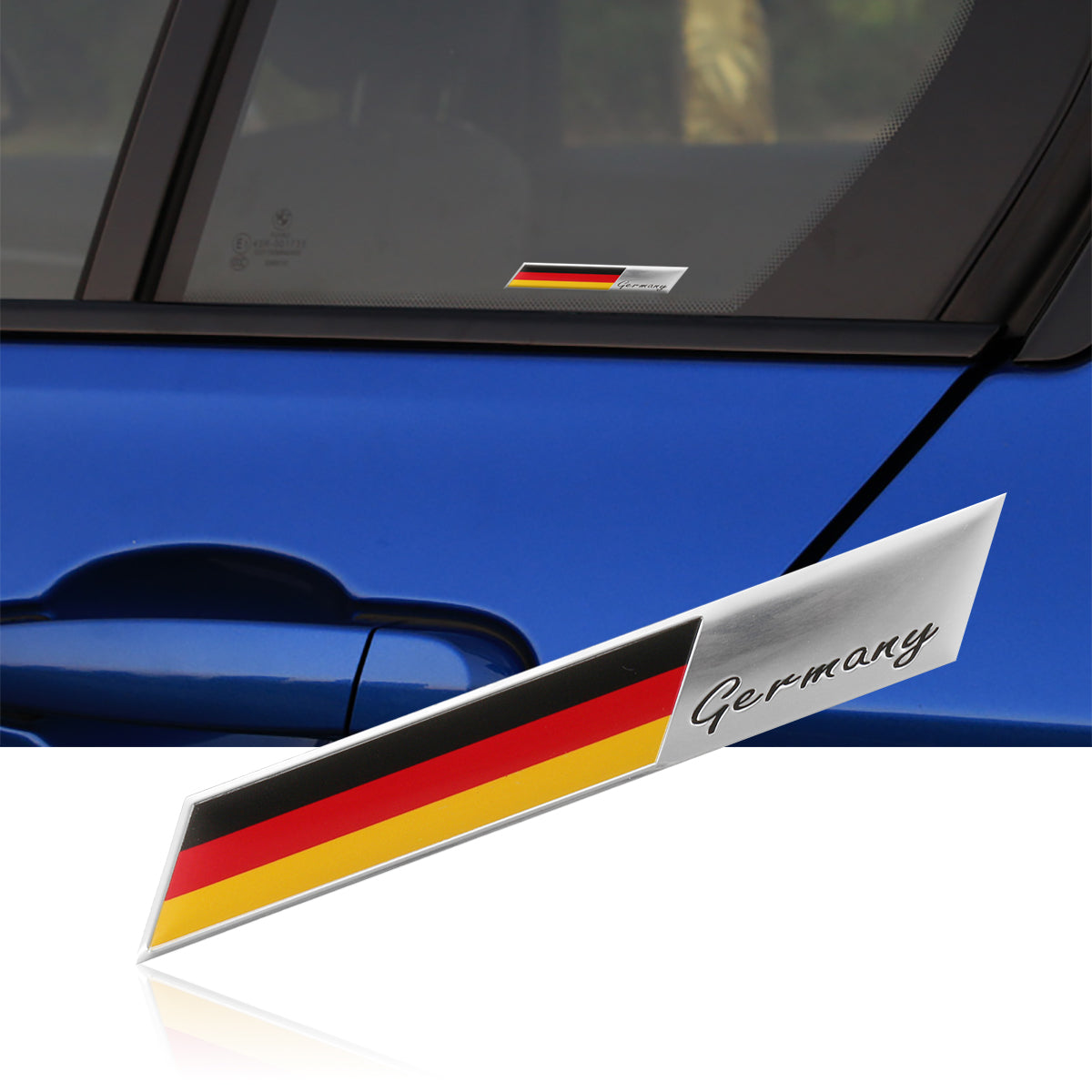 Dark Slate Blue 3.9 Inch Car Sticker Germany Flag Fender Trunk Emblem Badge Decor For Audi