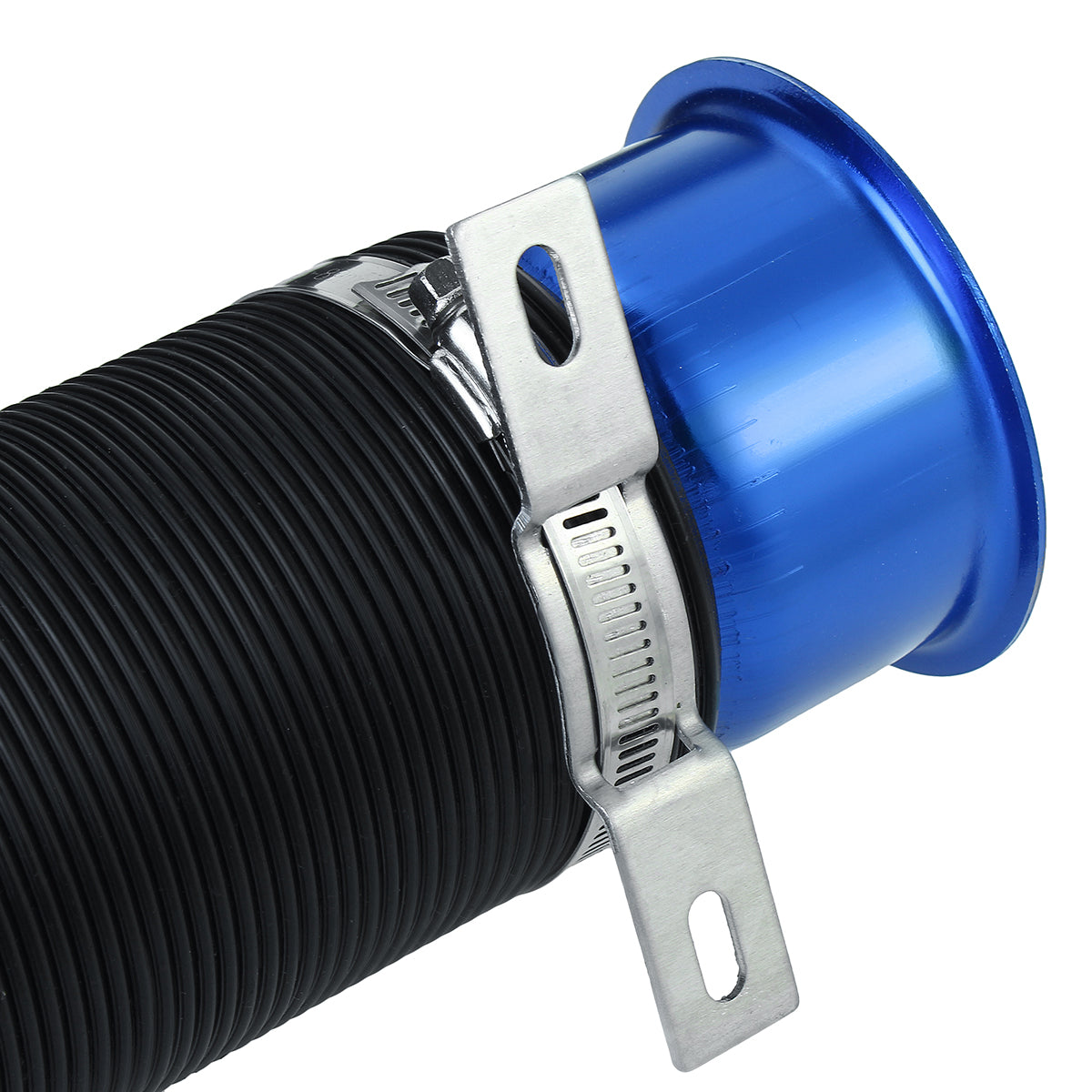 Royal Blue 3Inch Universal Cold Air Intake Feed Flexible Duct Pipe Induction Kit Filter