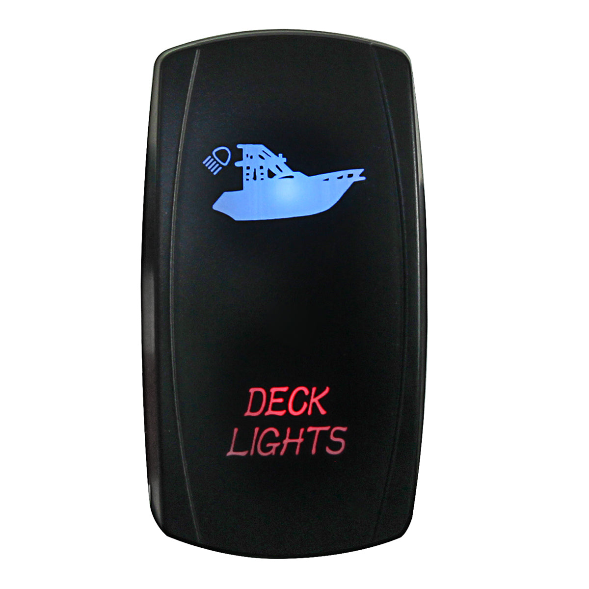 Black 12V-24V Dash ON OFF Rocker Switch Blue Red Dual LED Light Car Marine