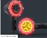 Goldenrod 12V Pair Waterproof LED Motorcycle Turbo Warning Turn Signal Light Daytime Running Lights
