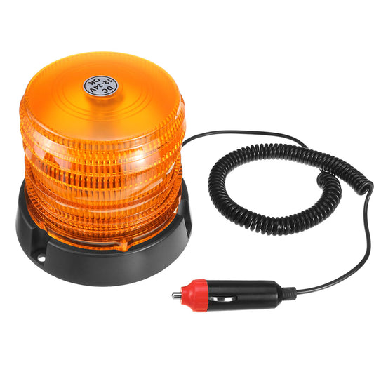 Dark Orange 16 SMD LED 12V-24V Magnetic Flashing Beacon Strobe Recovery Warning Light Amber