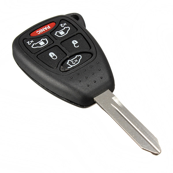 Dark Slate Gray 6-Button Remote Lgnition Key Shell Case Uncut Blade For Chrysler Dodge